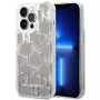 Karl Lagerfeld KLHCP14XLMNMS iPhone 14 Pro Max 6.7 kietas dėklas sidabrinis / sidabrinis Liquid Glitter Monogram