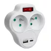 Elektrinis dvigubas lizdo skirstytuvas MACLEAN MCE336E su 2 USB prievadais, E tipas