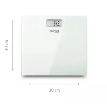 Ecomed by Medisana PS-72E asmeninės svarstyklės – 150 kg, stiklo platforma, baltos