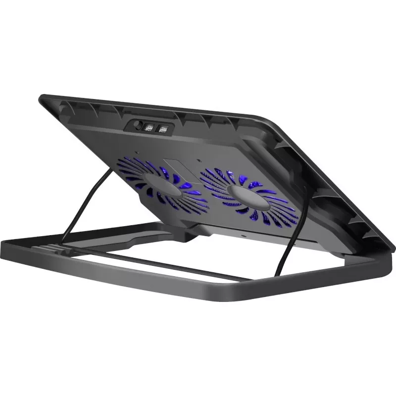 Nešiojamojo kompiuterio aušinimo padėklas DEFENDER NS-503 43,2 cm (17 colių) nešiojamiesiems kompiuteriams, 2 ventiliatoriai, maitinamas per USB, juodas