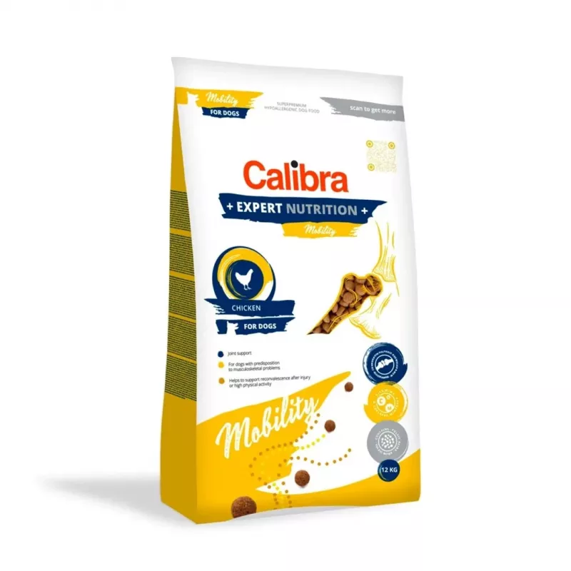 Sausas šunų maistas Calibra Expert Nutrition Mobility 12 kg — suaugusiems šunims, sąnarių palaikymas, vištiena, 28% baltymų, 15% riebalų