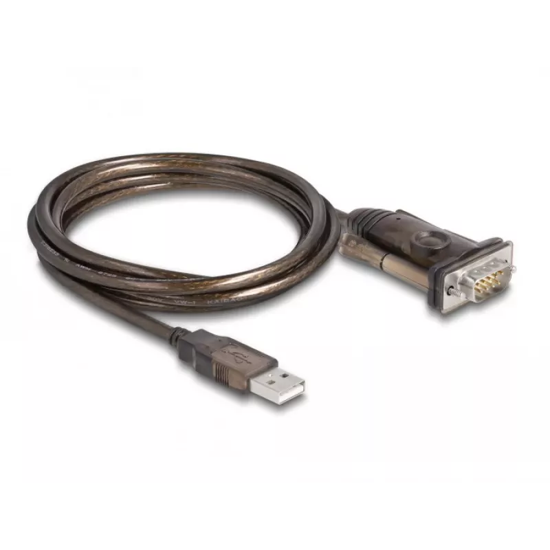 Adapter USB 2.0 Type-A į Serial RS-232 D-Sub 9 kontaktų kištukas DeLOCK 62646