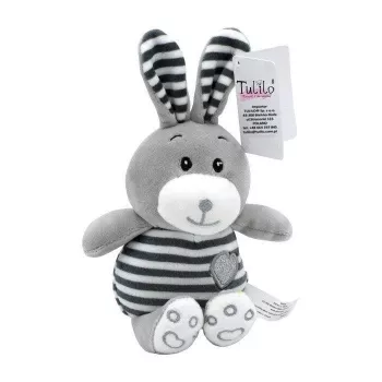 Minkštas žaislas TULILO Striped Cuddles Rabbit 26 cm pliušinis triušis