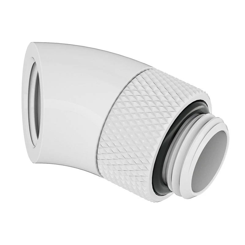 “Barrow” 45° pasukamas adapteris G1/4 AG į G1/4 IG, baltas TWT45-B01 w