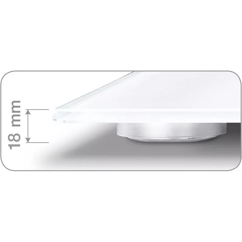 Beurer BG 13 Square Pilka, permatoma elektroninė asmeninė svarstyklė