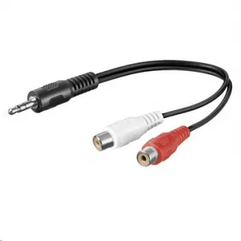 Microconnect AUDALHF02 garso laidas 0,2 m 3,5 mm 2 x RCA juodas