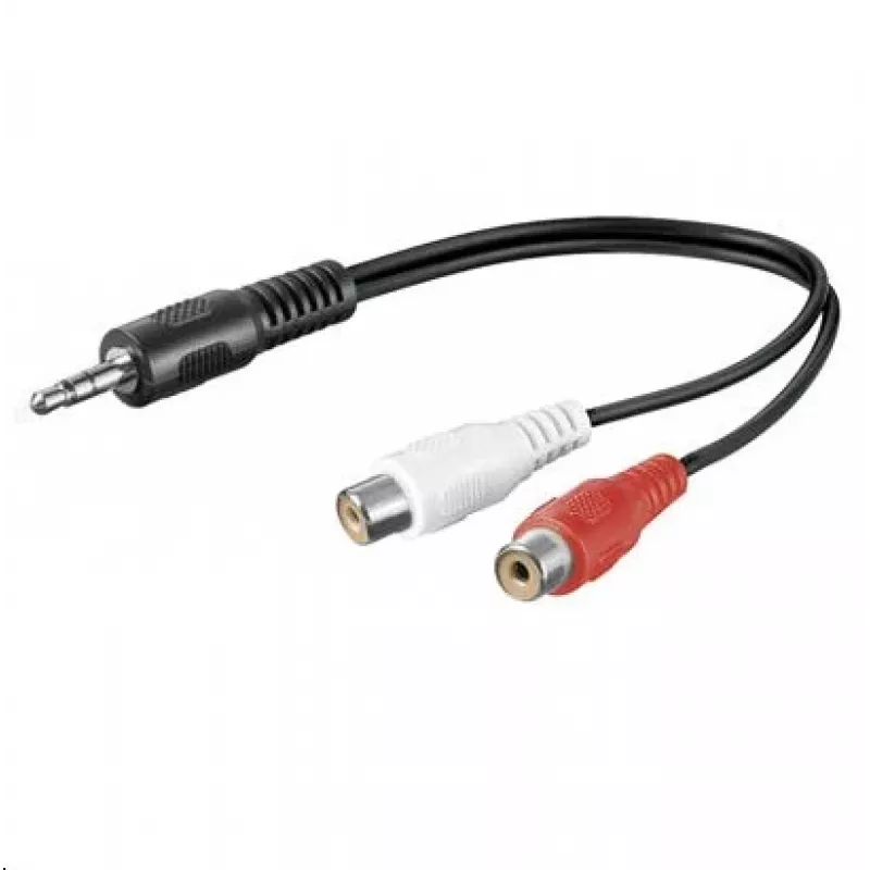 Microconnect AUDALHF02 garso laidas 0,2 m 3,5 mm 2 x RCA juodas