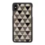 iKins išmaniojo telefono dėklas, skirtas iPhone XS Max – juodas piramidės dizainas, apsauginis kietas korpusas