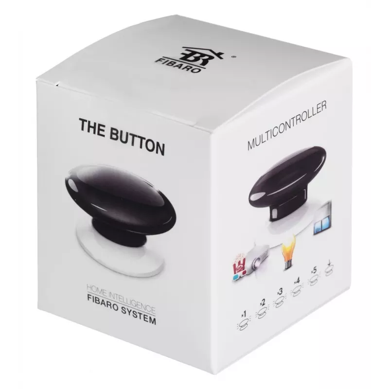 Fibaro The Button Juoda panikos mygtukas belaidė signalizacija