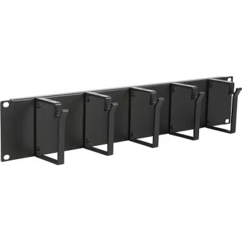 Kabelių tvarkymo skydelis LOGON RAO105BL juodas aliuminis 48,3 cm