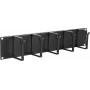 Kabelių tvarkymo skydelis LOGON RAO105BL juodas aliuminis 48,3 cm