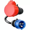 go-e Adapter Gemini flex 11 kW į CEE mėlyną 16 A kabelį 0,3 m