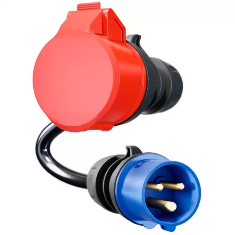 go-e Adapter Gemini flex 11 kW į CEE mėlyną 16 A kabelį 0,3 m