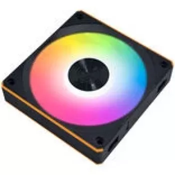 120mm Lian Li UNI FAN CL Wireless Reverse Juoda — modelis 12RCL1W1B, magnetinė jungtis, modulinis RGB