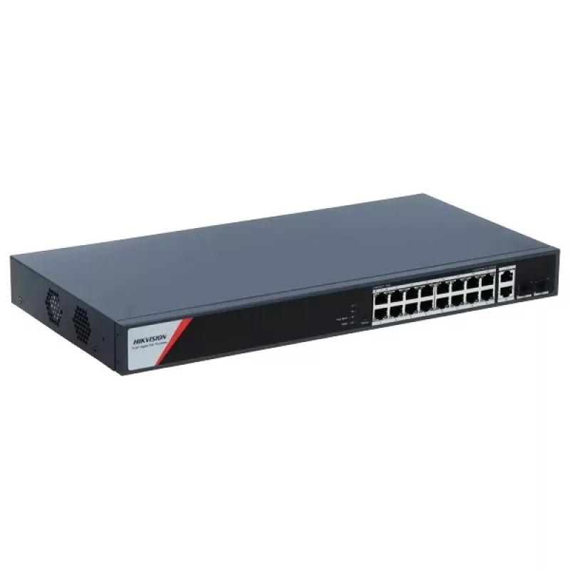 Hikvision 16 prievadų gigabitinis išmanusis PoE komutatorius