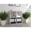 Topeshop MALAX 2X2 BIEL svetainės knygų spinta
