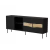 Cama INSERTO 3D1W komoda 190x40x80 juodas + LED