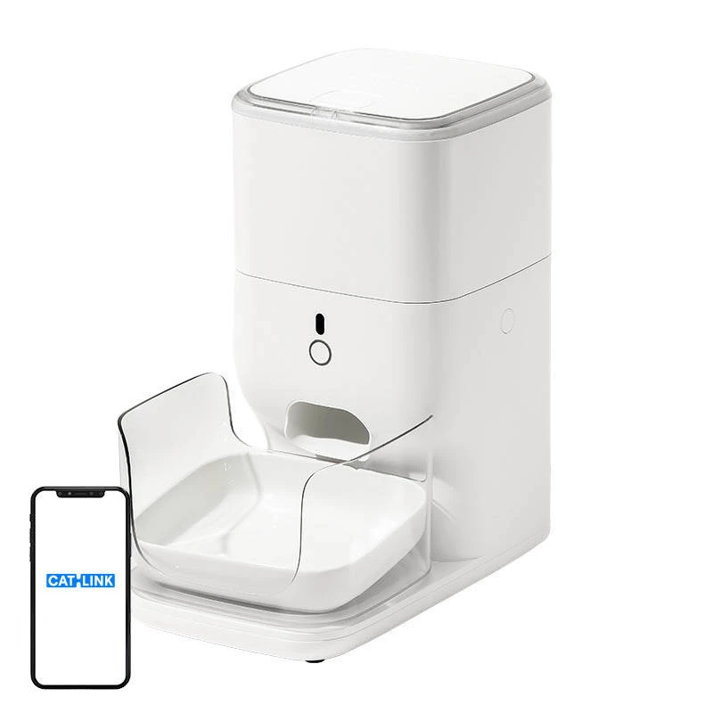 Automatinis šėrykla ir girdykla Catlink Fresh 2 Luxury — ABS korpusas, 4 L sausos ėdalo talpa, kintamosios srovės / baterijų maitinimas, universali šunims ir katėms, balta