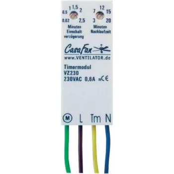 Sieninis laikmatis jungiklis CasaFan VZ 230 Modulo White 9800006, 230 V