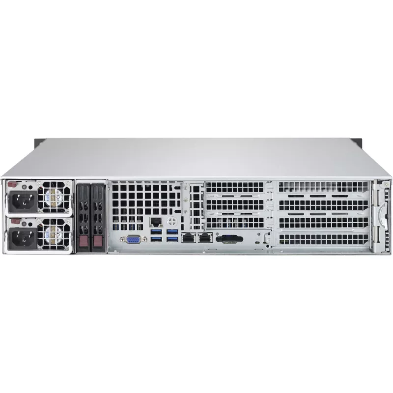 Super Micro Supermicro SC825M BTQC-R802WB - stelažinis - montuojamas į stelažą - 2U - pagerintas, išplėstas ATX - SATA/SAS - karšto keitimo 800 vatų - juodas (CSE-825MBTQC-R802WB)