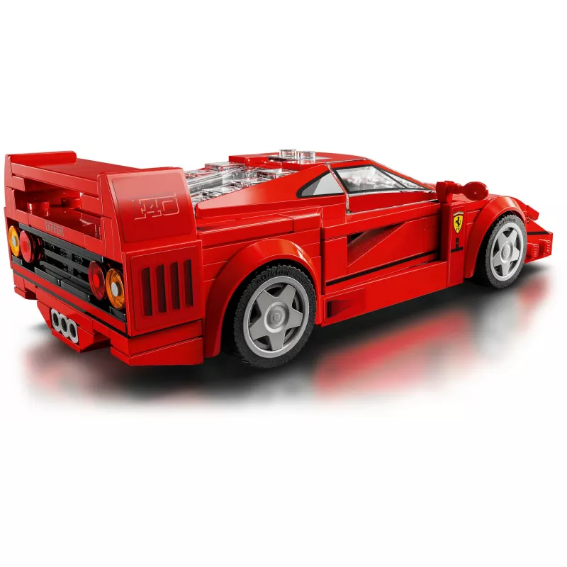 LEGO Speed Champions Ferrari F40 Supercar – pastatomas automobilio modelis 9 metų ir vyresniems berniukams ir mergaitėms su vairuotojo minifigūrėle, vaikų kambario dekoras