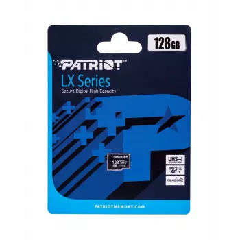 „MicroSDXC“ atminties kortelė PATRIOT PSF128GMDC10 128 GB UHS-I Class 10 U1 80 MB/s, juoda