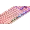 Deltaco GAM-021-RGB-P-DE - pilno dydžio (100%) - USB - membraniniai klavišai - QWERTZ - Rožinė