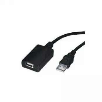 USB prailginimo kabelis ROLINE 5 m, 1 prievadas, juodas