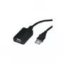 USB prailginimo kabelis ROLINE 5 m, 1 prievadas, juodas