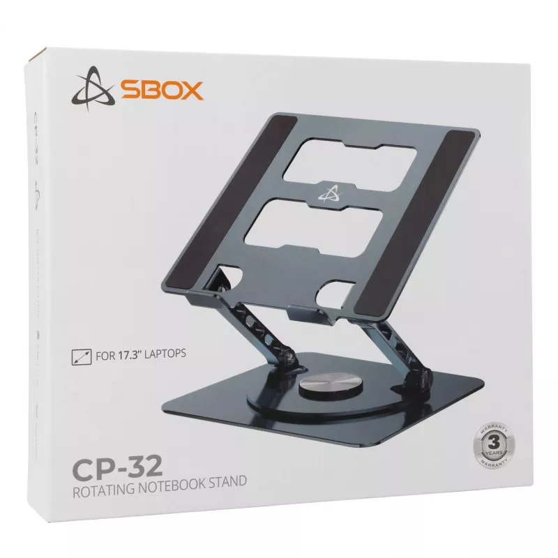 Sbox CP-32 nešiojamojo kompiuterio stovas, 360° sukimasis