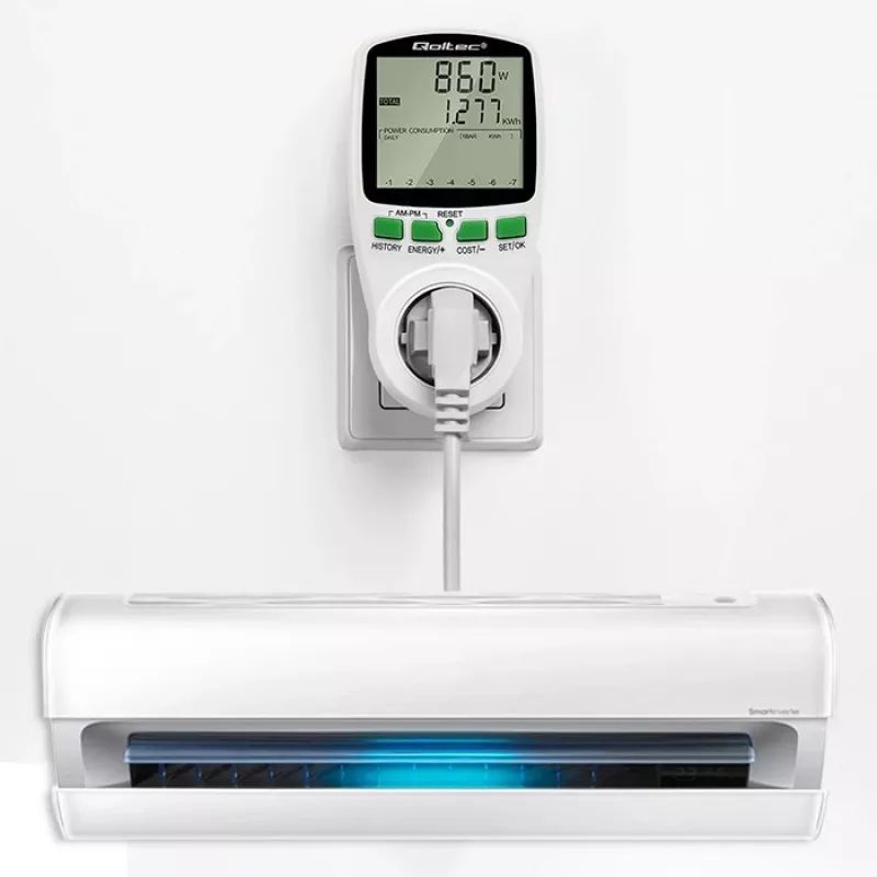 Energijos matuoklis QOLTEC PM0627 3680W su istorija — QOLTEC PM0627 3680W