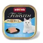 Šlapias kačių ėdalas Animonda Vom Feinsten Turkiena ir Upėtakis Mild Menu 100 g — be grūdų, 81 % drėgmės, 11,2 % baltymų