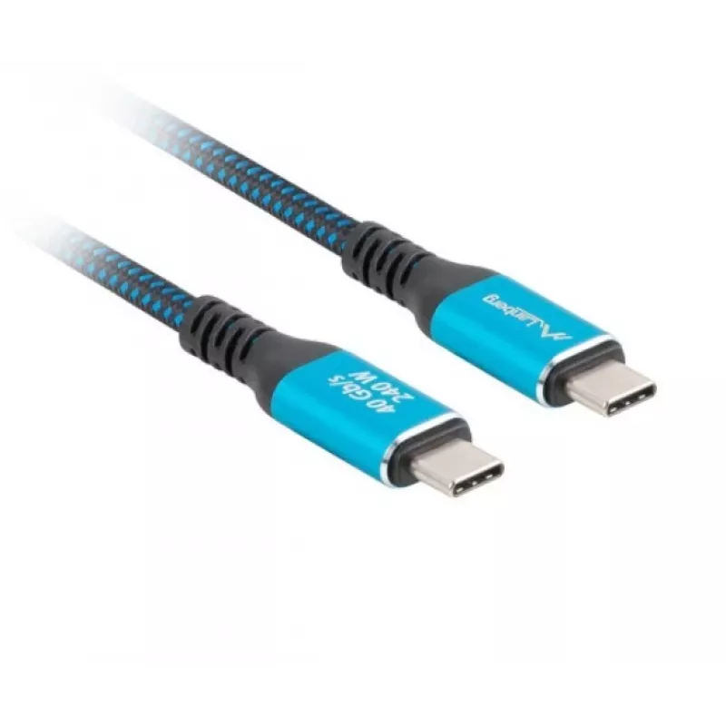 Laidas USB-C M/M USB4 1,5 m 240 W 60 Hz juoda-mėlyna