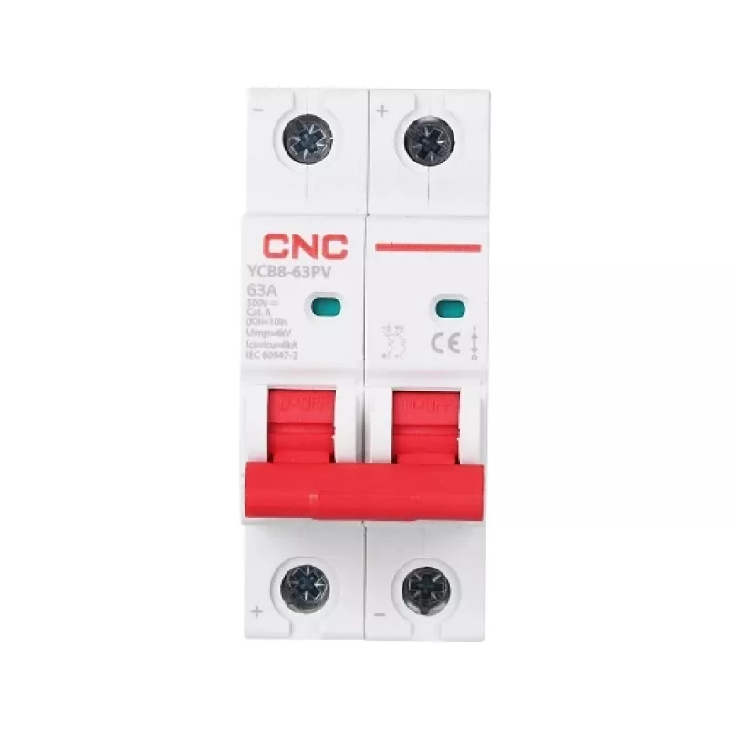 Miniatiūrinis grandinės pertraukiklis HiSmart NV821662 2-polių 63A 500V DC