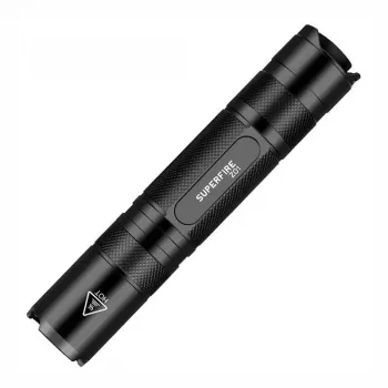 UV žibintuvėlis Superfire Z01 365 nm USB — rankinis UV šviestuvas su 365 nm bangos ilgiu, įkraunamas per USB