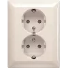 BUSCH JAEGER BJ 202 EUJ-914 SCHUKO® dvigubas lizdas. visas dengiamasis rėmelis