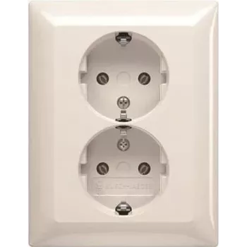BUSCH JAEGER BJ 202 EUJ-914 SCHUKO® dvigubas lizdas. visas dengiamasis rėmelis
