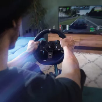Logitech G920 Driving Force lenktynių vairas su pedalais, skirtas Xbox One ir PC, USB, juodas (941-000123)