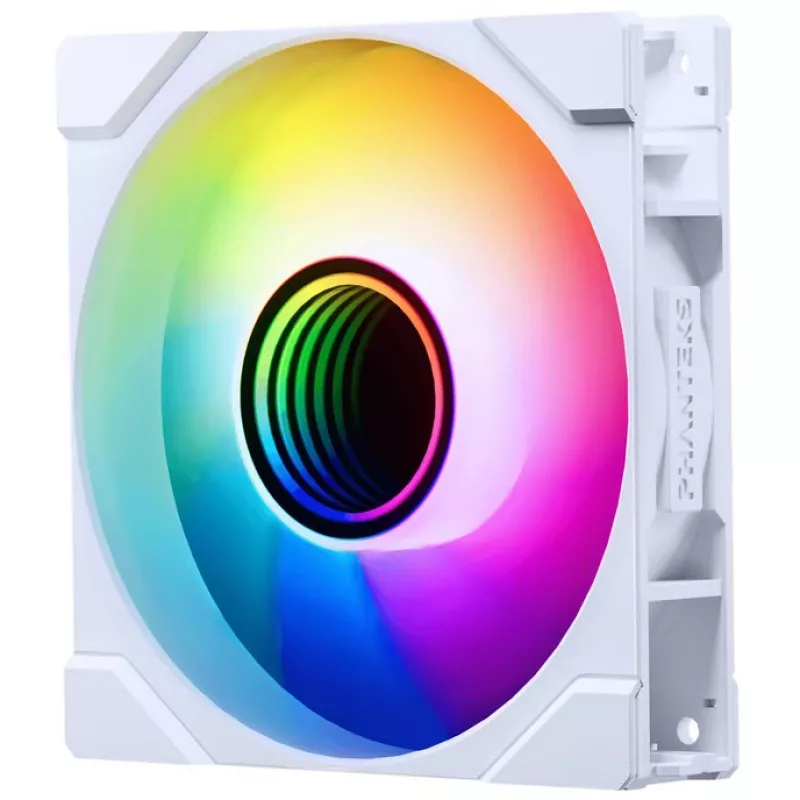 Phanteks M25 Gen2 120 mm PWM ARGB atvirkštinių menčių ventiliatorius – baltas