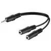Microconnect AUDLR02 garso kabelis 0,2 m 3,5 mm 2 × 3,5 mm juodas