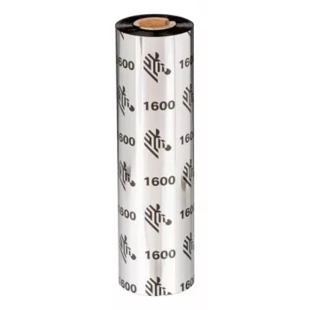 Zebra 1600 Wax terminė juostelė 450 m Juoda