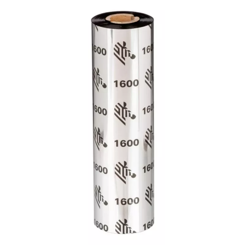 Zebra 1600 Wax terminė juostelė 450 m Juoda
