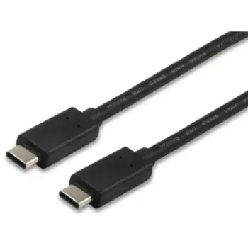 Equip USB 2.0 Type C kabelis, 1m, 1 m, USB C, USB C, USB 2.0, Male/Male, Juoda