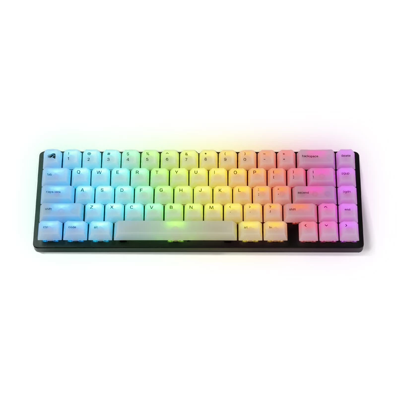 Mechaninis klavišų dangtelių rinkinys Triton Glorious Polychroma RGB — 115 klavišų, skulptūrinis profilis