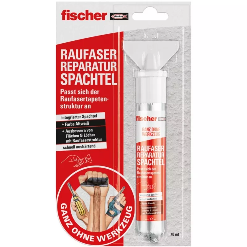 Remonto glaistas FISCHER GOW 70 ml – užpildymui, sandarinimui ir paviršių atstatymui skirta remonto masė