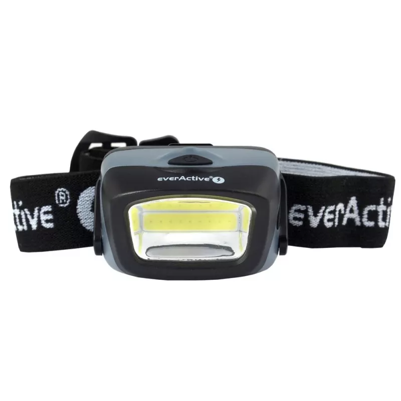 Ant galvos tvirtinamas žibintuvėlis everActive HL-150, 150 lm, 3 W, IPX4, 3×AAA, juodas