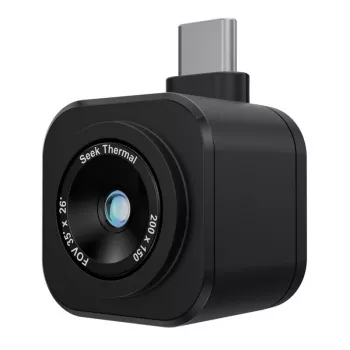 Termovizinė kamera Seek Thermal CW-ABAX, 200×150 px jutiklis, 25 Hz, nuo -20 iki 330 °C diapazonas, 35 mK NETD, fiksuotas fokusas, centrinio taško matavimas