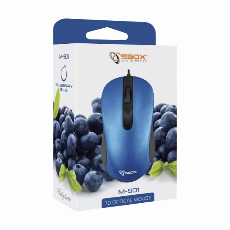 Sbox M-901 optinė pelė, mėlyna