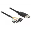 USB kabelis DeLOCK 1,8 m USB2.0-A/TTL 6 kontaktų juoda