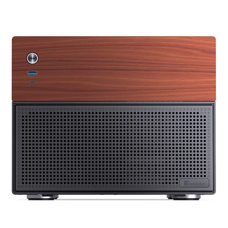 Jonsbo N4 Microtower korpusas juodas patvarus plieninis kompaktiškas PC korpusas